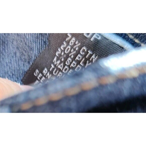 Apostrophe Petite Blue Jean Skirt Denim Womens Sz 10 P Knee Length Slit Pockets - Picture 6 of 10